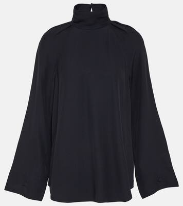 High-neck satin blouse | Toteme