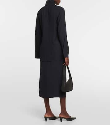 High-neck satin blouse | Toteme