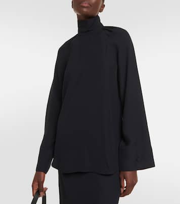 High-neck satin blouse | Toteme