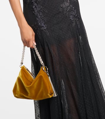 Ruffled lace and tulle gown | Costarellos