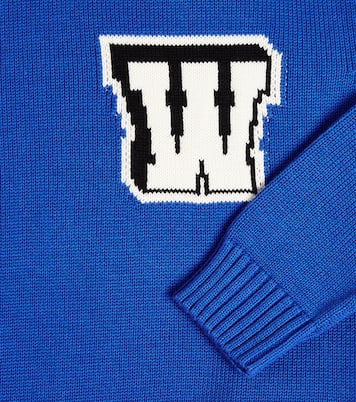 Logo cotton sweater | Off-White Kids