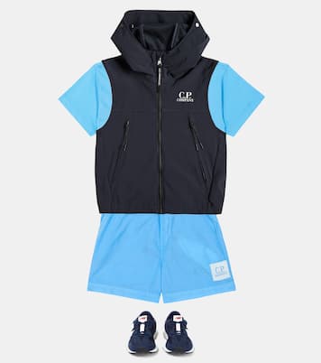 U16 logo cotton-blend jersey T-shirt | C.P. Company Kids