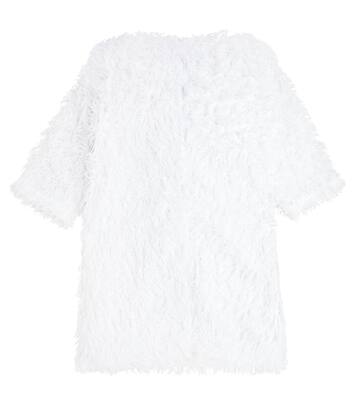 Bow-detail faux feather dress | Caroline Bosmans