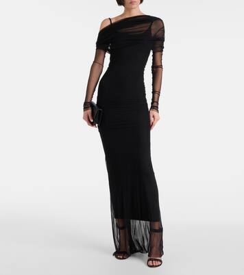 Robe longue en tulle de soie | Christopher Esber