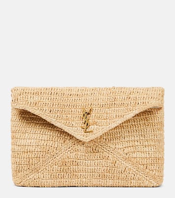 Pochette Cassandre Large in rafia | Saint Laurent