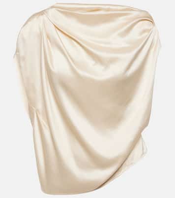 Draped silk satin top | The Sei