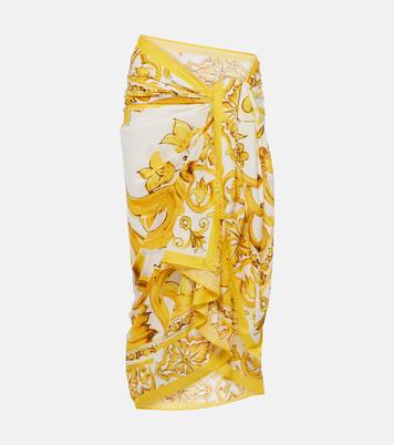 Majolica cotton beach cover-up | Dolce&Gabbana