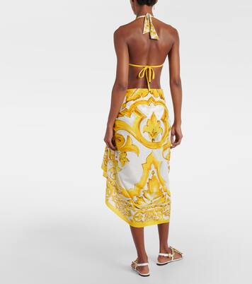Majolica cotton beach cover-up | Dolce&Gabbana