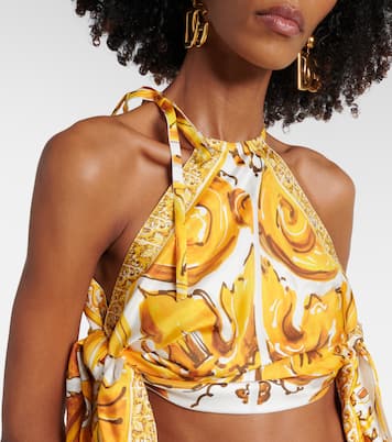 Top Majolica aus Seidensatin | Dolce&Gabbana