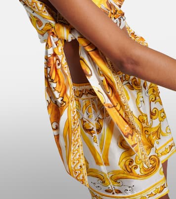 Top Majolica aus Seidensatin | Dolce&Gabbana