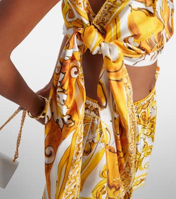 Top Majolica aus Seidensatin | Dolce&Gabbana