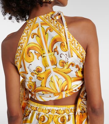 Top Majolica aus Seidensatin | Dolce&Gabbana