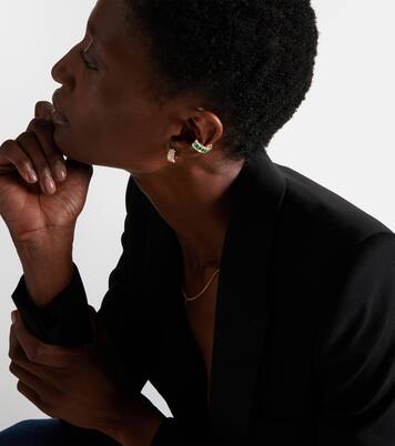 Boucle d'oreille Lola en or 18 ct, émeraudes et diamants | Anita Ko