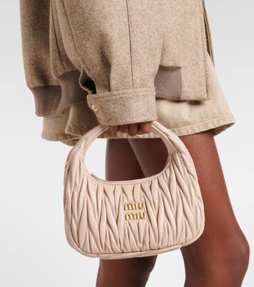 Wander Small matelassé leather shoulder bag | Miu Miu