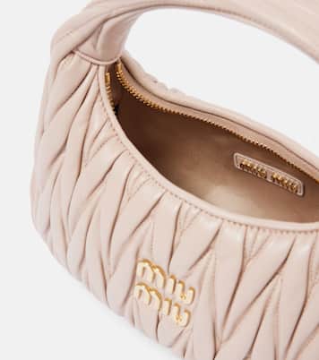 Wander Small matelassé leather shoulder bag | Miu Miu