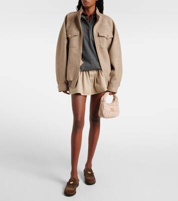 Wander Small matelassé leather shoulder bag | Miu Miu