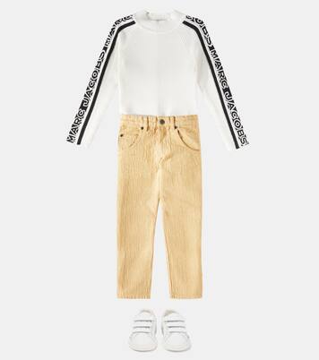 Logo ribbed-knit cotton-blend sweater | Marc Jacobs Kids