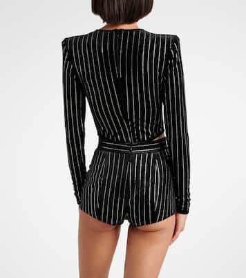 Body aus Samt mit Kristallen | Alex Perry