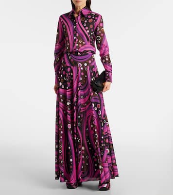 Fontane cotton muslin maxi skirt | Pucci