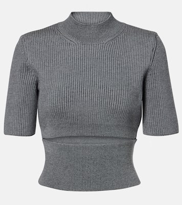 Top in misto lana a coste con cut-out | Alaïa