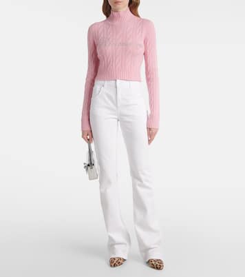 Jeans bootcut de tiro alto con cadena | Blumarine