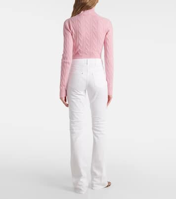 Jeans bootcut de tiro alto con cadena | Blumarine