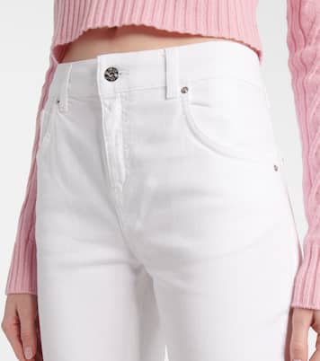 Jeans bootcut de tiro alto con cadena | Blumarine