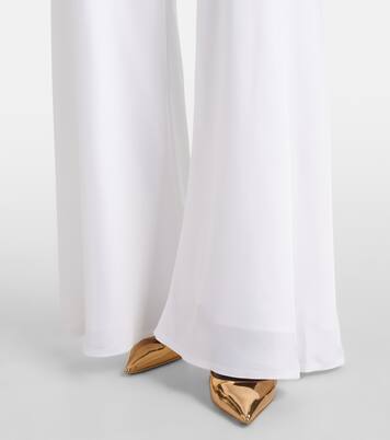Pantalon droit à taille haute en satin | Norma Kamali