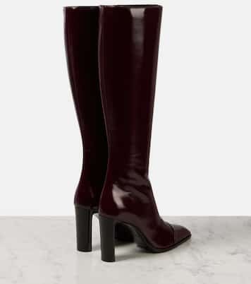 Venetia leather knee-high boots | Saint Laurent