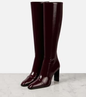Venetia leather knee-high boots | Saint Laurent