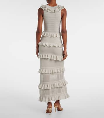 Abito lungo Crush Frilled in maglia | Zimmermann
