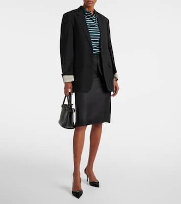 Pumps slingback 75 in mesh e pelle | Prada