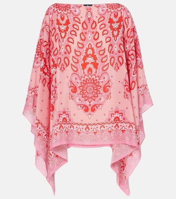 Poncho de seda estampado | Etro