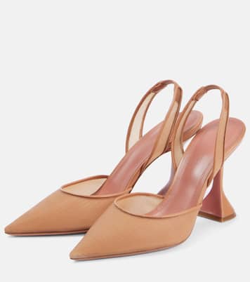 Holli mesh slingback pumps | Amina Muaddi