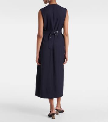 Midikleid aus Gabardine | Dries Van Noten