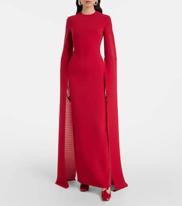 Abito lungo Naomi in crêpe | Solace London