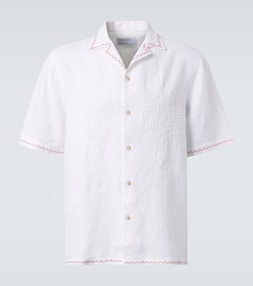 Chemise Flavio brodée en lin | Frescobol Carioca