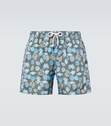 Madeira printed swim trunks  | Fedeli