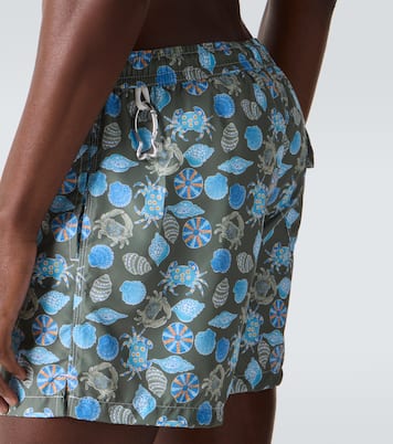 Madeira printed swim trunks  | Fedeli