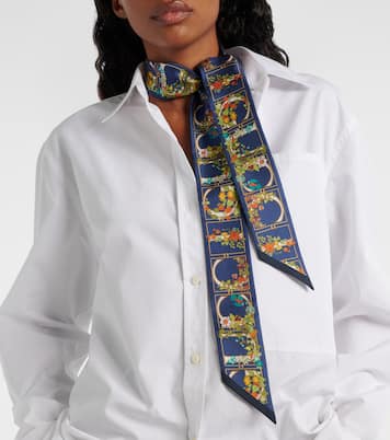 GG floral printed silk scarf | Gucci