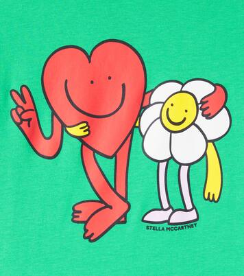 T-shirt in jersey di cotone con stampa | Stella McCartney Kids
