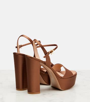 Satin crêpe platform sandals | Gianvito Rossi