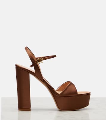 Satin crêpe platform sandals | Gianvito Rossi