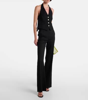 Komi high-rise linen-blend flared pants | Veronica Beard