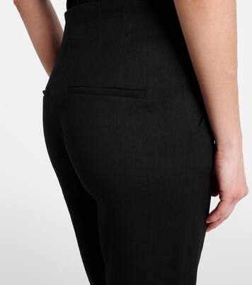 Komi high-rise linen-blend flared pants | Veronica Beard