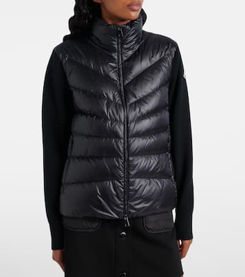 Down-paneled virgin wool cardigan | Moncler