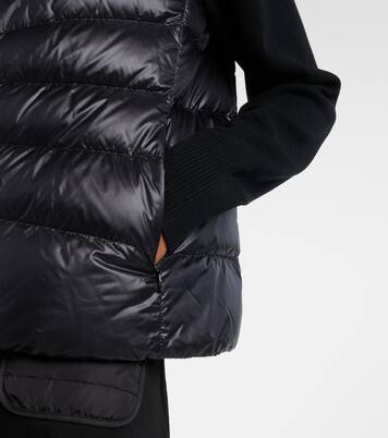 Down-paneled virgin wool cardigan | Moncler