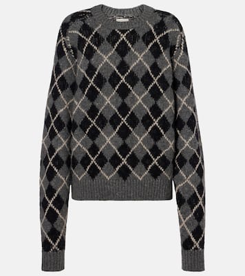 Pull Pratt en cachemire à motif argyle | Khaite