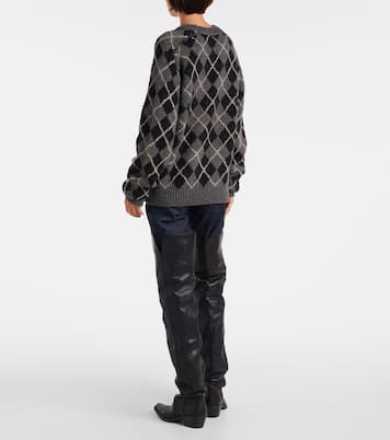 Pull Pratt en cachemire à motif argyle | Khaite