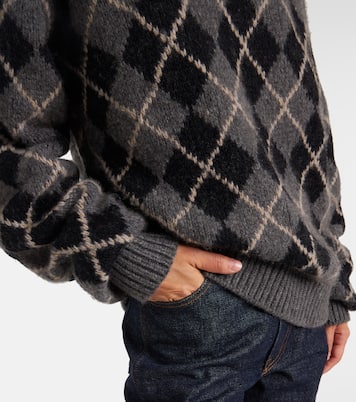 Pull Pratt en cachemire à motif argyle | Khaite